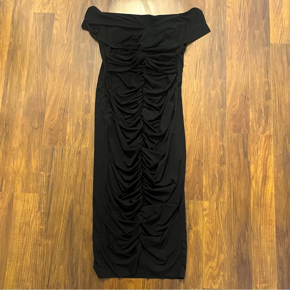 SHEIN twist front ruched bodycon dress
